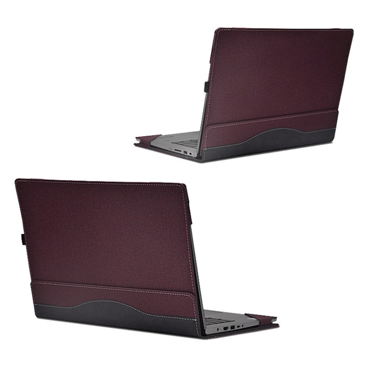 PU Leather Laptop Case For HP Spectre X360 13-AW 13.3(Wine Red) - 13.3 inch by buy2fix | Online Shopping UK | buy2fix