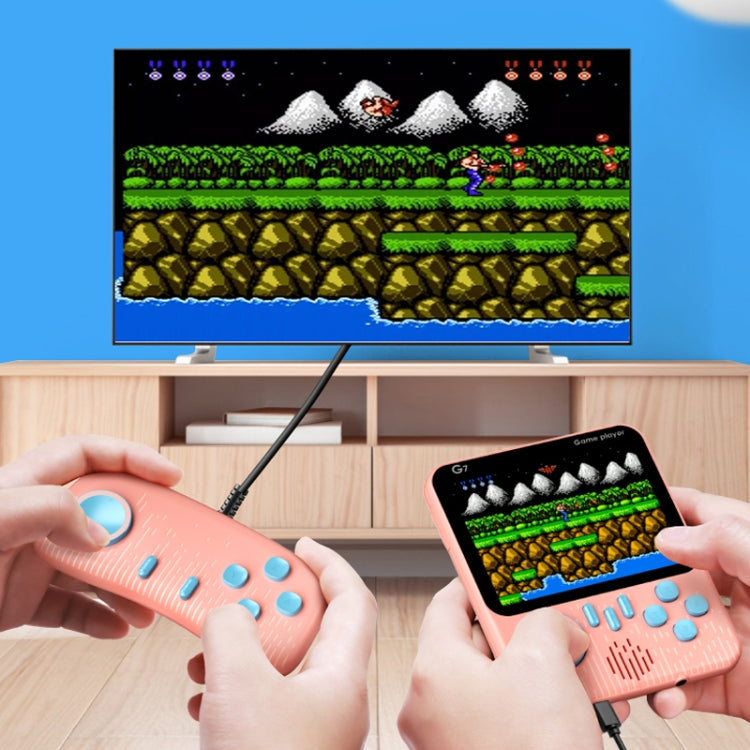 G7 3.5 inch Ultra-thin Handheld Game Console Built-in 666 Games, Style: Double (Blue) - Pocket Console by buy2fix | Online Shopping UK | buy2fix