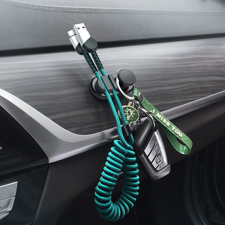 3 PCS Car Sticky Storage Data Cable Hook(Black) - In Car by buy2fix | Online Shopping UK | buy2fix