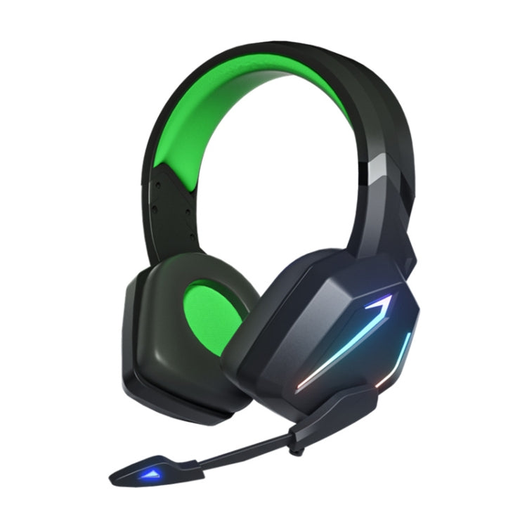 Soyto SY-G20 RGB Dual Streamer Gaming Computer Headset, Style: Lighting Version (Black Green) - Multimedia Headset by Soyto | Online Shopping UK | buy2fix