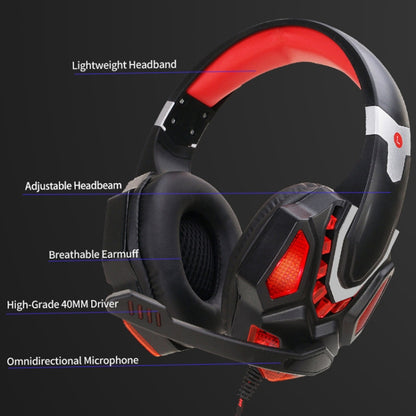 Soyto G10 Gaming Computer Headset For PC (Black Red) - Multimedia Headset by Soyto | Online Shopping UK | buy2fix