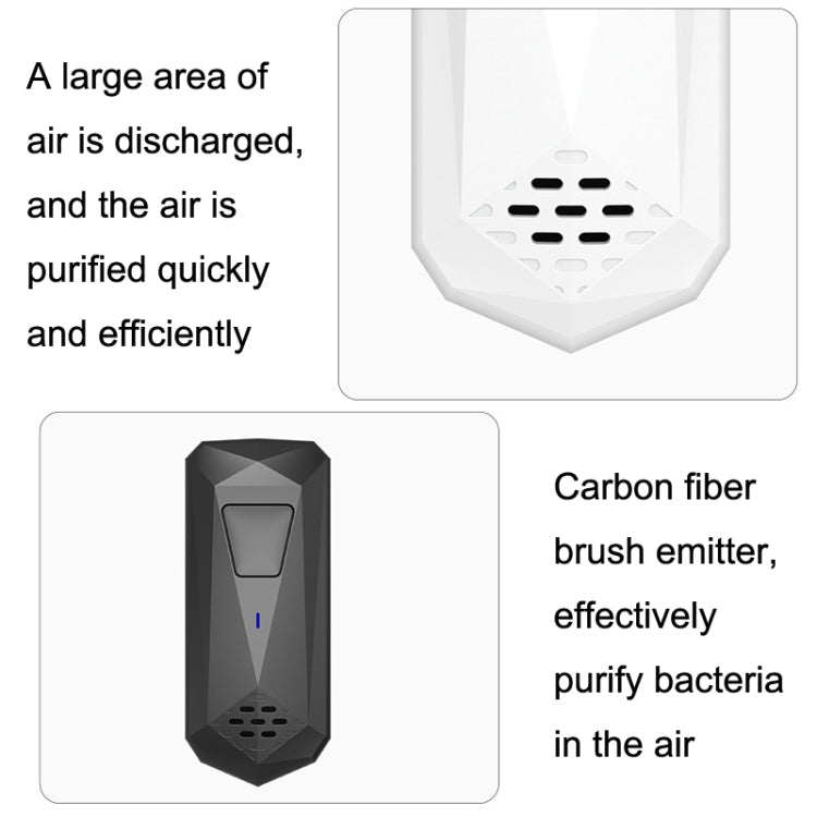 CT02 Negative Ion Air Purifier Pet Deodorant Removal Cleaner, Product specifications: EU Plug(Black) - Home & Garden by buy2fix | Online Shopping UK | buy2fix