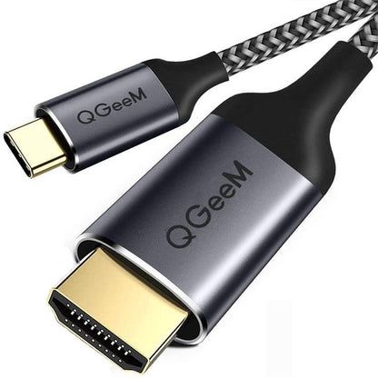QGeeM QG-UA09 Type-C To HDMI Cable 1.2m - Cable by QGeeM | Online Shopping UK | buy2fix