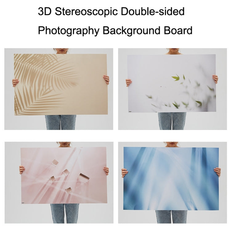 2 PCS 3D Stereoscopic Double-sided Photography Background Board(Flower Blue White) - Camera Accessories by buy2fix | Online Shopping UK | buy2fix