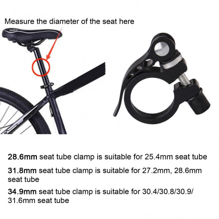 5 PCS Bicycle Accessories Quick Release Clip Road Bike Seatpost Clamp, Size: 34.9mm(Black) - Outdoor & Sports by buy2fix | Online Shopping UK | buy2fix