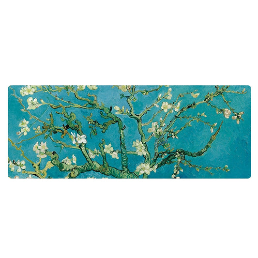 300x800x4mm Locked Am002 Large Oil Painting Desk Rubber Mouse Pad(Apricot Flower) - Mouse Pads by buy2fix | Online Shopping UK | buy2fix