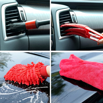 16 PCS / Set Car Washing Tool Brush Drill Cleaning Brush Tire Cleaning Floor Brush(Red) - In Car by buy2fix | Online Shopping UK | buy2fix