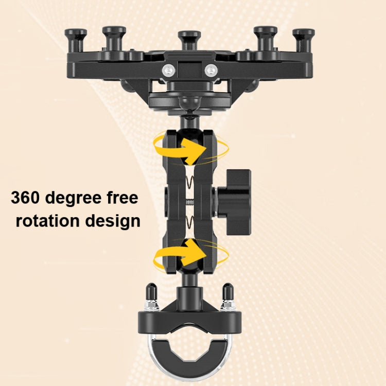 Motorcycle Bracket Crab Navigation Phone Bracket,Style： Y-type+Anti-theft Buckle - In Car by buy2fix | Online Shopping UK | buy2fix