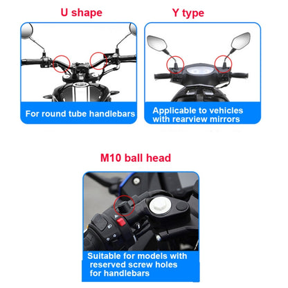 Motorcycle Bracket Crab Navigation Phone Bracket,Style： M10 +Anti-theft Buckle - In Car by buy2fix | Online Shopping UK | buy2fix