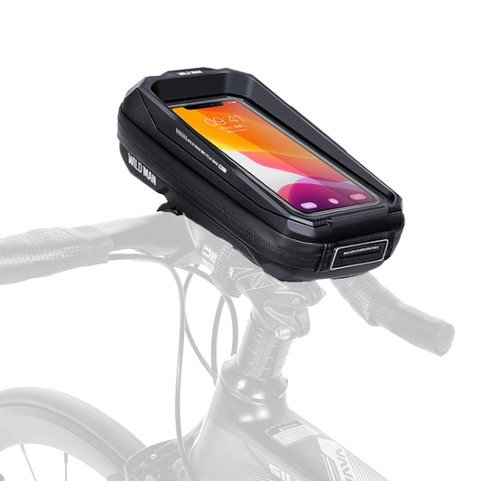 WILD MAN MS33 0.6L Mountain Bike Hard Shell Phone Touch Screen Handlebar Bag(Black) - Bicycle Bags by WILD MAN | Online Shopping UK | buy2fix