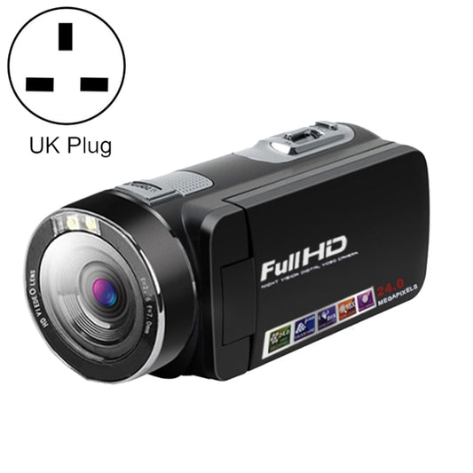 1080P 24MP Foldable Digital Camera, Style: UK Plug - Consumer Electronics by buy2fix | Online Shopping UK | buy2fix