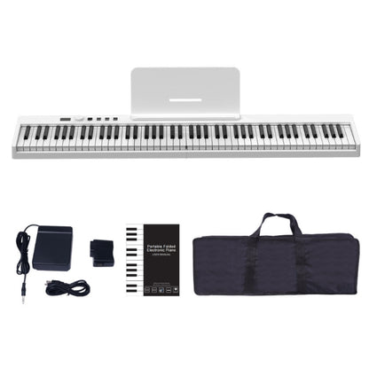 88-Key Portable Smart Folding Electric Piano, EU Plug(PJ88C White) - Keyboard Instruments by buy2fix | Online Shopping UK | buy2fix