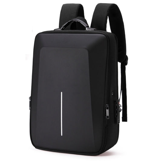 Hard Shell Backpack Alloy Frame Anti-Theft Computer Bag For Men, Color: 8003 Black - Backpack by buy2fix | Online Shopping UK | buy2fix