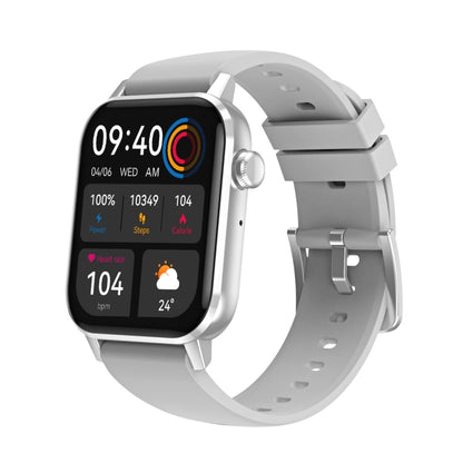 HD6 1.69 inch Multifunctional Heart Rate Monitoring Smart Watch(Silver) - Smart Wear by buy2fix | Online Shopping UK | buy2fix