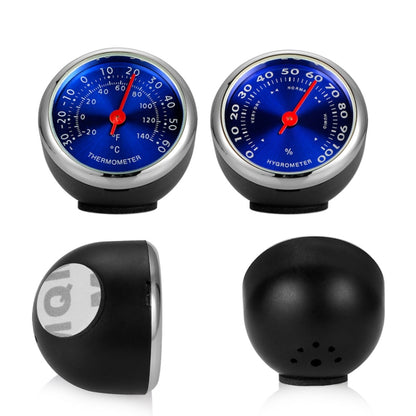 2 PCS Mini Car Dashboard Thermometer Hygrometer Mechanical Decoration(Blue Temperature) - In Car by buy2fix | Online Shopping UK | buy2fix