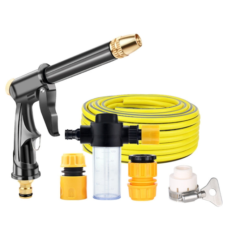 High Pressure Car Wash Hose Telescopic Watering Sprinkler, Style: H2+3 Connector+10m Tube+Foam Pot - In Car by buy2fix | Online Shopping UK | buy2fix