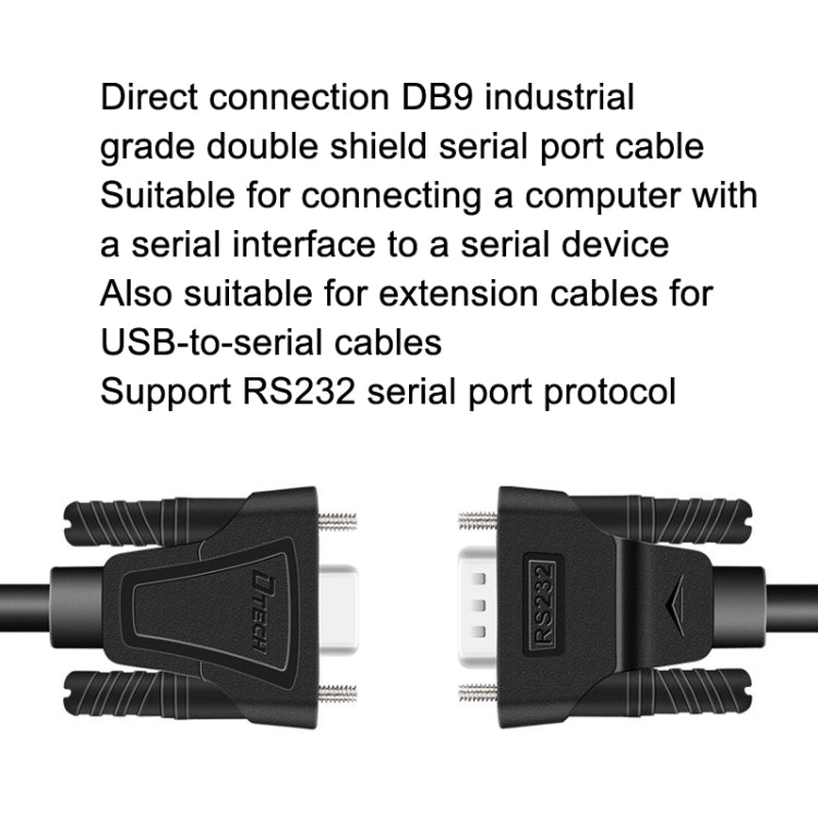 DTECH RS232 Serial Direct Line DB9 Extension Line Male to Male 5m - RS485 / RS232 Series by DTECH | Online Shopping UK | buy2fix