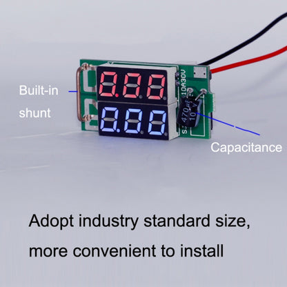 Dual-Display Voltage Current Meter Digital DC Voltage Meter, Specification: 50A (Red) - Consumer Electronics by buy2fix | Online Shopping UK | buy2fix