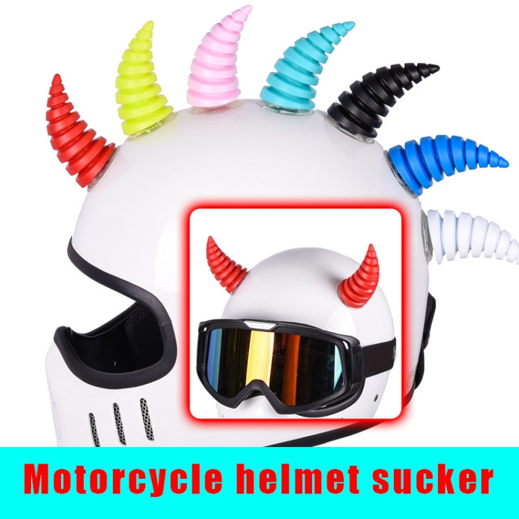 2PCS Motorcycle Horn Sucker Helmet Decoration(Red) - In Car by buy2fix | Online Shopping UK | buy2fix