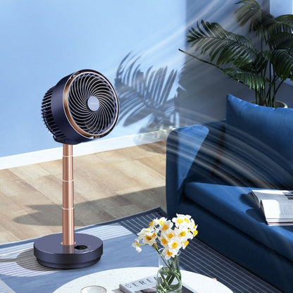 Shaking Head Air Circulation Fan Household Silent Bedroom Floor Fan, US Plug(Dark Blue) - Consumer Electronics by buy2fix | Online Shopping UK | buy2fix