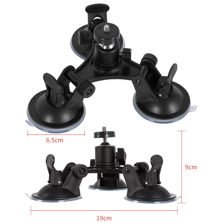 Car General Purpose Vehicle Bracket Suction Cup Fixed Glass Video Shooting Base, Shape: Suction Cup+PTZ+Gopro Screw - DJI & GoPro Accessories by buy2fix | Online Shopping UK | buy2fix