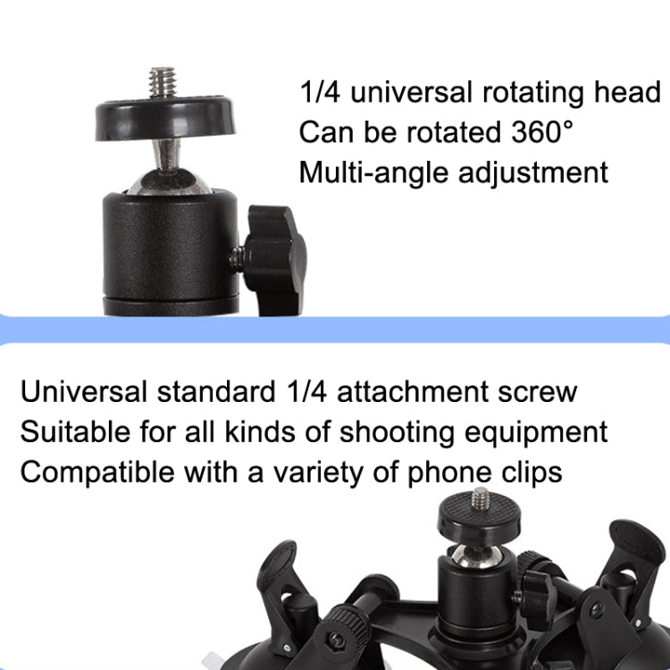 Car General Purpose Vehicle Bracket Suction Cup Fixed Glass Video Shooting Base, Shape: Suction Cup+PTZ+Gopro Screw - DJI & GoPro Accessories by buy2fix | Online Shopping UK | buy2fix