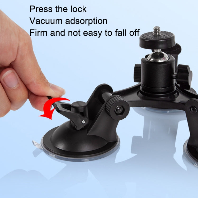 Car General Purpose Vehicle Bracket Suction Cup Fixed Glass Video Shooting Base, Shape: Suction Cup+PTZ+Gopro Screw - DJI & GoPro Accessories by buy2fix | Online Shopping UK | buy2fix