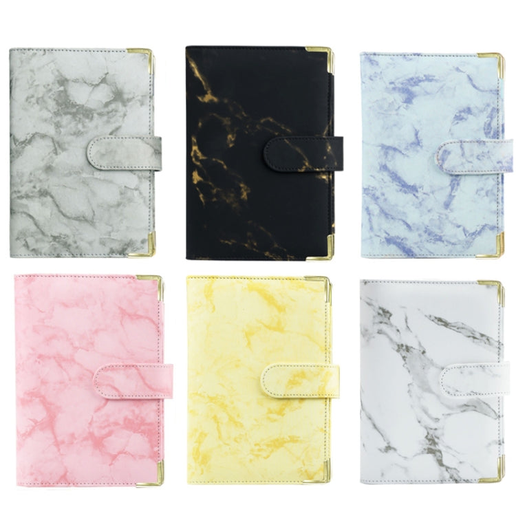 A6 Binder Budget Book Marbled Notebook PU Leather Binder(Gray) - Notebooks by null | Online Shopping UK | buy2fix