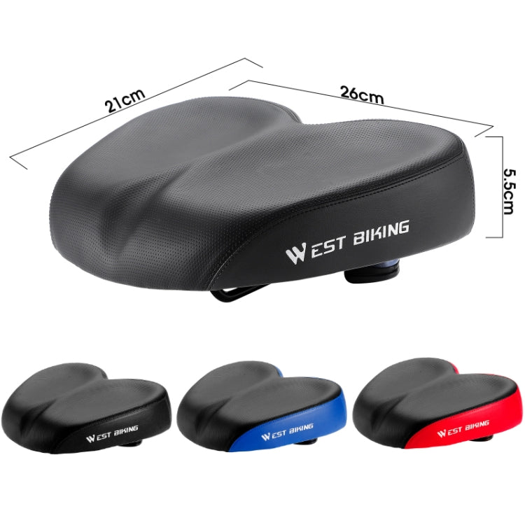 WEST BIKING Bicycle Widened And Comfortable Shock Absorbing Saddle(Black) - Bicycle Saddle by WEST BIKING | Online Shopping UK | buy2fix