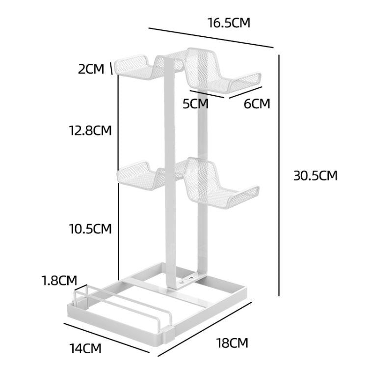 Desktop Headset Gamepad Game Console Storage Bracket(White) - Headset Stand by buy2fix | Online Shopping UK | buy2fix