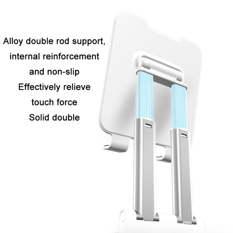 Tablet Mobile Phone Desktop Double Pole Lifting Folding Bracket, Color: Black (Large) - Desktop Holder by buy2fix | Online Shopping UK | buy2fix