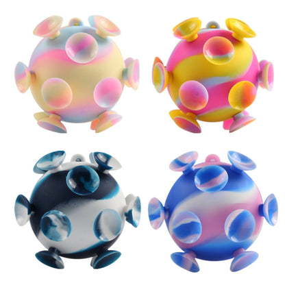 5 PCS Silicone Suction Cup Ball Decompression Toy( Blue) - Fidget Cube by buy2fix | Online Shopping UK | buy2fix