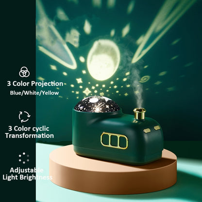 Retro Steam Train Air Humidifier USB Night Light Atmosphere Decor Lamp, Color: Green-Projection - Home & Garden by buy2fix | Online Shopping UK | buy2fix