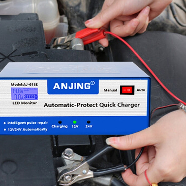 ANJING AJ-618E Battery Charger Car Battery Repairer, Model: UK Plug - In Car by buy2fix | Online Shopping UK | buy2fix