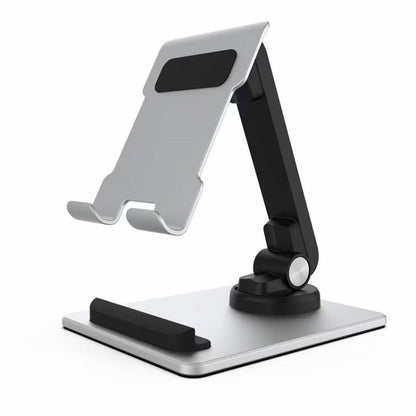 Portable Mobile Phone Tablet Desktop Stand, Color: Square Swivel Silver - Desktop Holder by buy2fix | Online Shopping UK | buy2fix