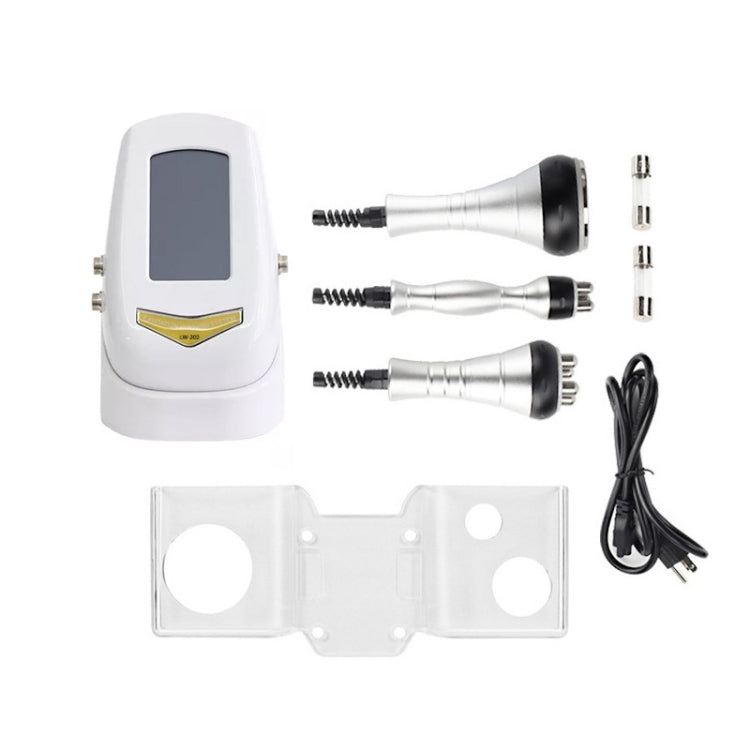 3-in-1 40K Ultrasonic Fat Blasting Device  Radio Frequency Beauty Device Metal Handle(EU Plug) - Beauty Instrument by buy2fix | Online Shopping UK | buy2fix