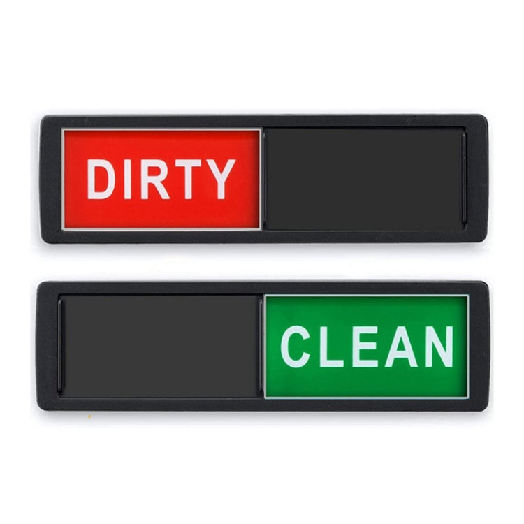 Dishwasher Magnet Clean Dirty Sign 2 Double-Sided Dishwasher Magnet Cover(Black) - Home & Garden by buy2fix | Online Shopping UK | buy2fix