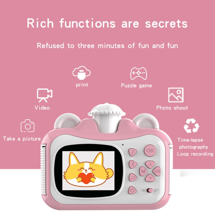 KX01-1 Smart Photo and Video Color Digital Kids Camera without Memory Card(Pink+White) - Consumer Electronics by buy2fix | Online Shopping UK | buy2fix
