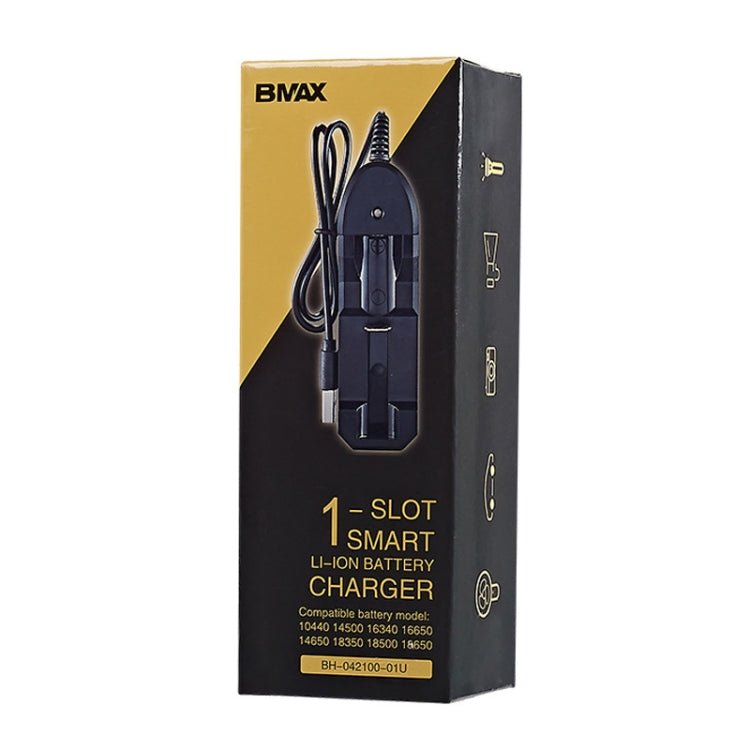 3 PCS BMAX 18650 Lithium Battery Single Slot USB Charger - Consumer Electronics by BMAX | Online Shopping UK | buy2fix