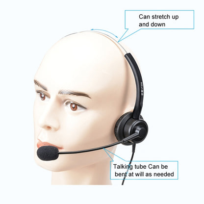 VT200 Single Ear Telephone Headset Operator Headset With Mic,Spec: 3.5mm Single Plug with Tuning - Consumer Electronics by buy2fix | Online Shopping UK | buy2fix