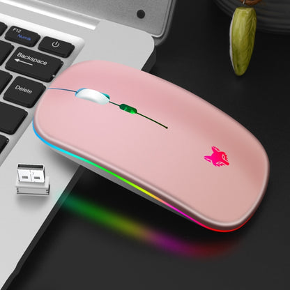 XUNSVFOX XYH50 4 Keys USB Charging Business Office Wireless Light Mouse(Pink) - Wireless Mice by XUNSVFOX | Online Shopping UK | buy2fix