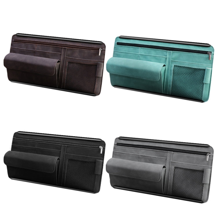 DE RAN FU Car Shade Glasses Box Storage Bag Car Flip Fur Glue Box Zipper Card Bag(Black) - Stowing Tidying by DE RAN FU | Online Shopping UK | buy2fix