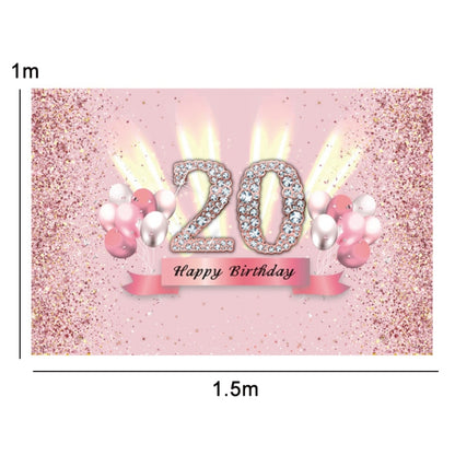 1.5x1m Cartoon Digital Birthday Balloon Party Scene Photographic Backdrop(Mdt11304) - Camera Accessories by buy2fix | Online Shopping UK | buy2fix