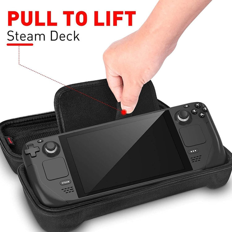 For Steam Deck Game Console Storage Bag Handheld EVA Oxford Cloth Hard Bag(1680D Black) - Accessories by buy2fix | Online Shopping UK | buy2fix