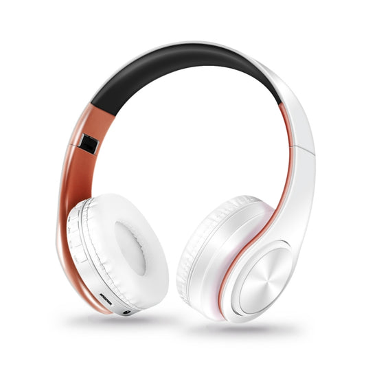 LPT660 Bluetooth Wireless Headset HIFI Stereo Sports Headphones(White+Rose Gold) - Apple Accessories by buy2fix | Online Shopping UK | buy2fix