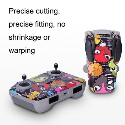 Sunnylife MM2-TZ452 For DJI Mini 2 Waterproof PVC Drone Body + Arm + Remote Control Decorative Protective Stickers Set(Big Eyes Monster) - DJI & GoPro Accessories by Sunnylife | Online Shopping UK | buy2fix