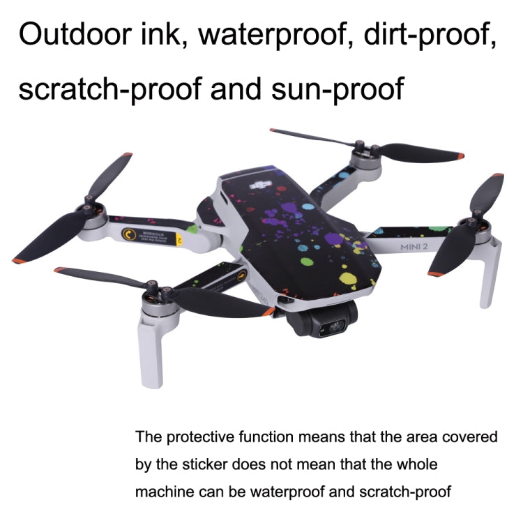 Sunnylife MM2-TZ452 For DJI Mini 2 Waterproof PVC Drone Body + Arm + Remote Control Decorative Protective Stickers Set(Big Eyes Monster) - DJI & GoPro Accessories by Sunnylife | Online Shopping UK | buy2fix