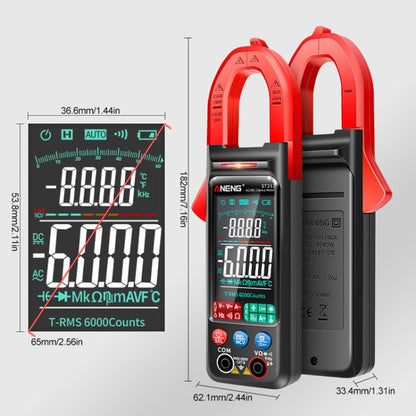 ANENG Large Screen Multi-Function Clamp Fully Automatic Smart Multimeter, Specification: ST212 Red DC Current - Digital Multimeter by ANENG | Online Shopping UK | buy2fix