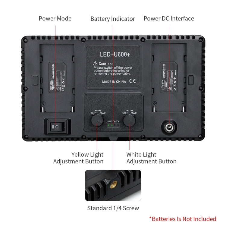 E800 RGB Color 40W 3200K-5600K LED Flat Panel Lights Live Broadcast Fill Light,EU Plug -  by buy2fix | Online Shopping UK | buy2fix