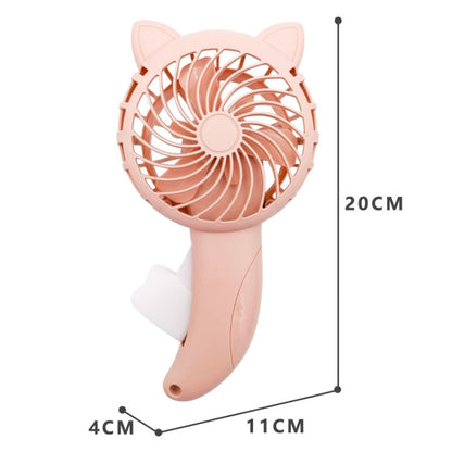 3pcs BY36 Cartoon Cat Ears Handheld Fan Manual Press No Battery(Color Random Delivery) - Consumer Electronics by buy2fix | Online Shopping UK | buy2fix